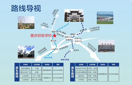 重慶財政學校路線導視