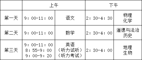 2025年重慶中考考試時間、考試安排相關詳情2025年重慶中考考試時間、考試安排相關詳情
