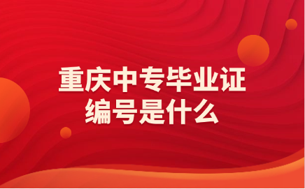 重慶中專畢業證編號是什么
